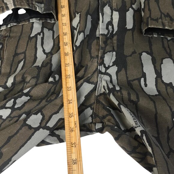Vintage Cabela's Coveralls Mens Large Treebark Camo Hunting Overalls Zip 80s - Picture 9 of 16
